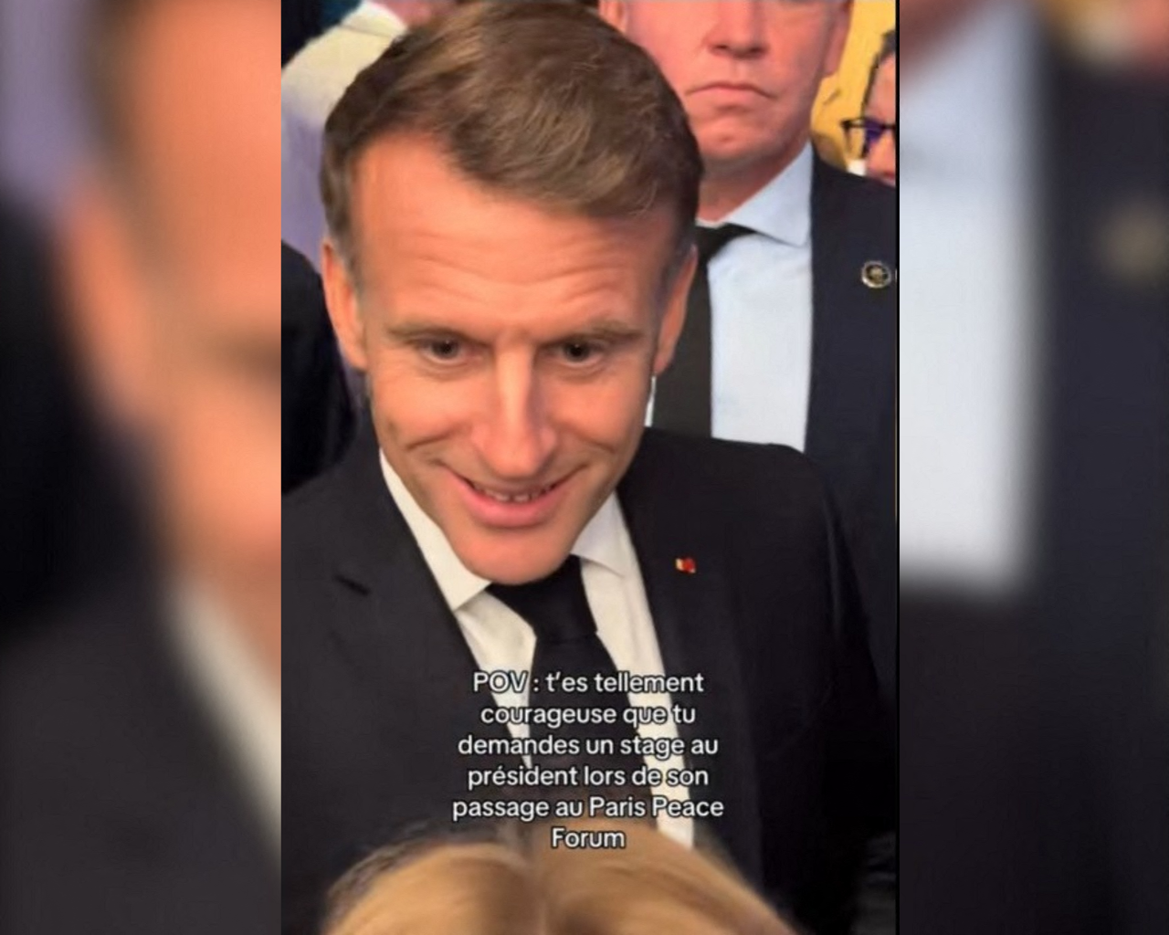 Emmanuel Macron interpellé par une étudiante en recherche de stage