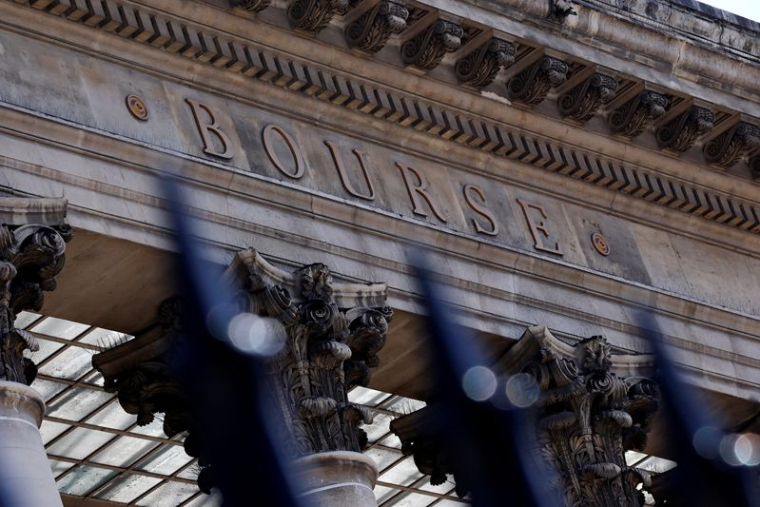 Le Palais Brongniart, ancienne Bourse de Paris, situé place de la Bourse à Paris