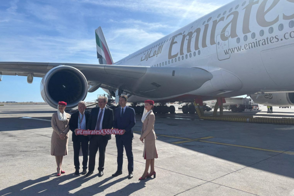 Emirates et l'aéroport de Nice ont célébré la nouvelle classe de l'Airbus A380.