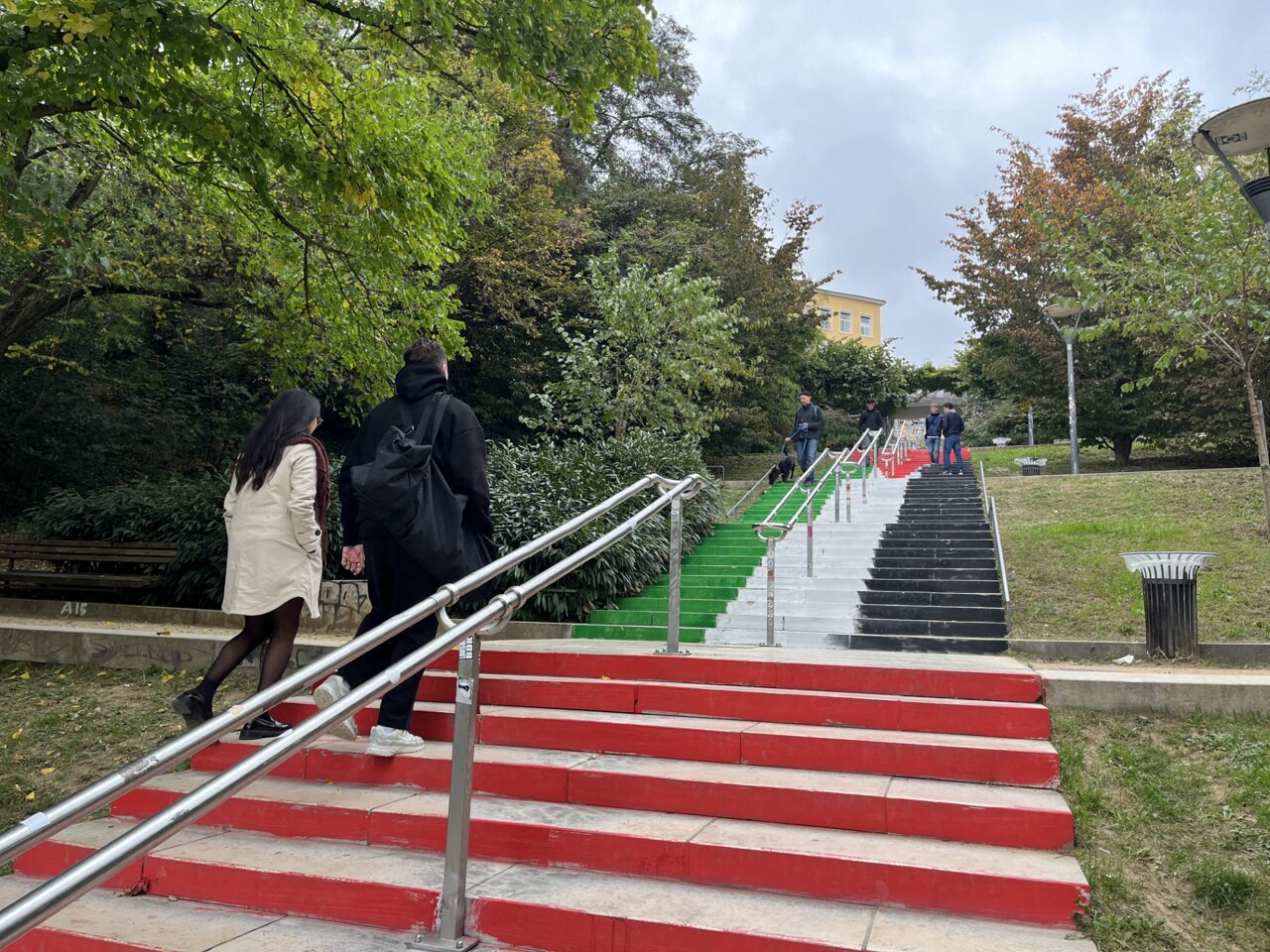 Lyon. Ce grand escalier repeint aux couleurs de la Palestine, une plainte déposée