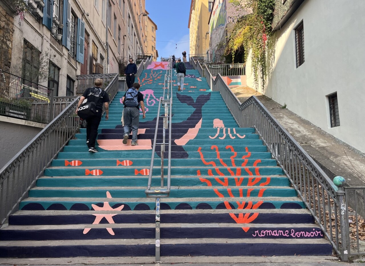 Lyon. Un nouvel escalier de rue entièrement peint, voici où l'admirer