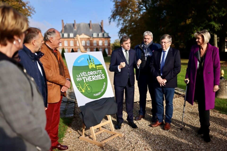 Eric Picard, président de la communauté de communes des 4Rivières était à Bois-Héroult pour l'inauguration de la véloroute