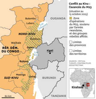 Conflit au Kivu : l’avancée du M23 (15 octobre 2025)