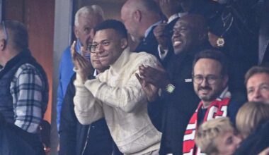la joie de Kylian Mbappé en tribunes après le but de son frère Ethan contre Paris