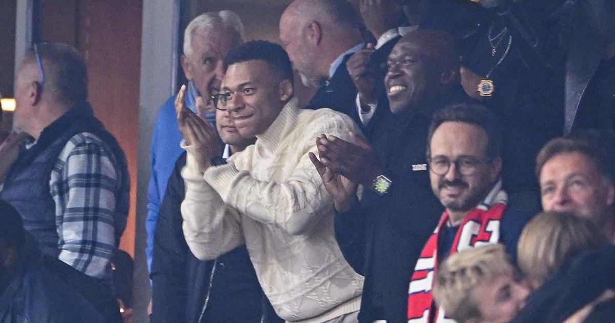 la joie de Kylian Mbappé en tribunes après le but de son frère Ethan contre Paris