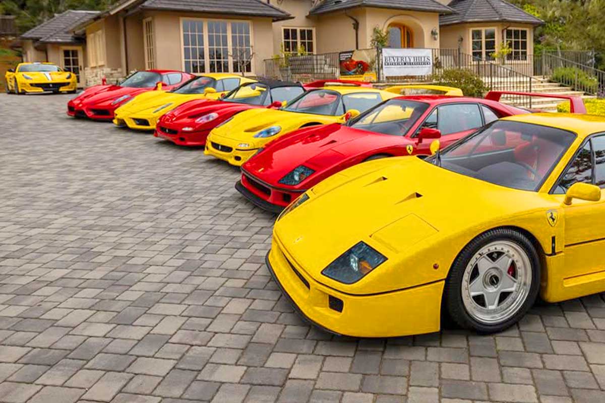 Ce propriétaire a une collection de Ferrari estimée à plus de 100 millions de $, qu'il range en "ketchup, moutarde et légume"