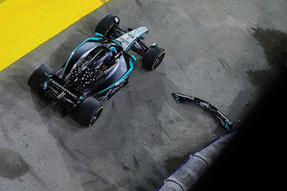 L'accident de George Russell, Mercedes 
