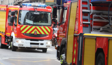 un immeuble évacué à cause d'un incendie dans le garage