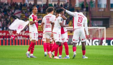 Le groupe de l’AS Monaco pour la reprise de la Ligue 1 à Angers