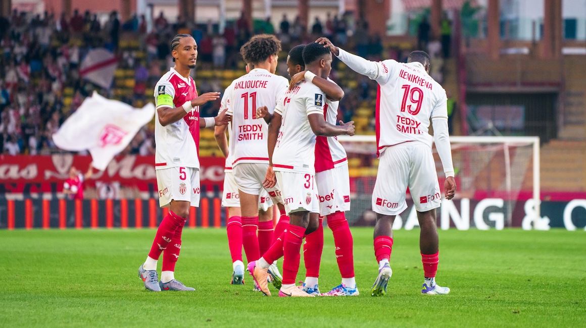Le groupe de l’AS Monaco pour la reprise de la Ligue 1 à Angers