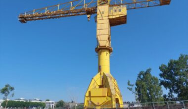 emblèmes de la ville, les grues jaunes et grise vont être en travaux