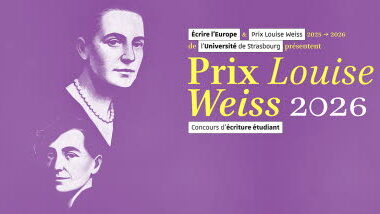Illustration Lancement du Prix Louise Weiss 2026 et de la résidence Écrire l
