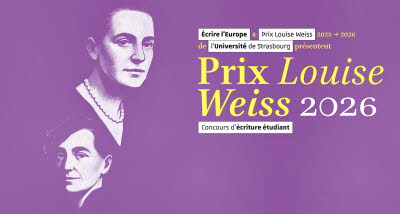 Illustration Lancement du Prix Louise Weiss 2026 et de la résidence Écrire l
