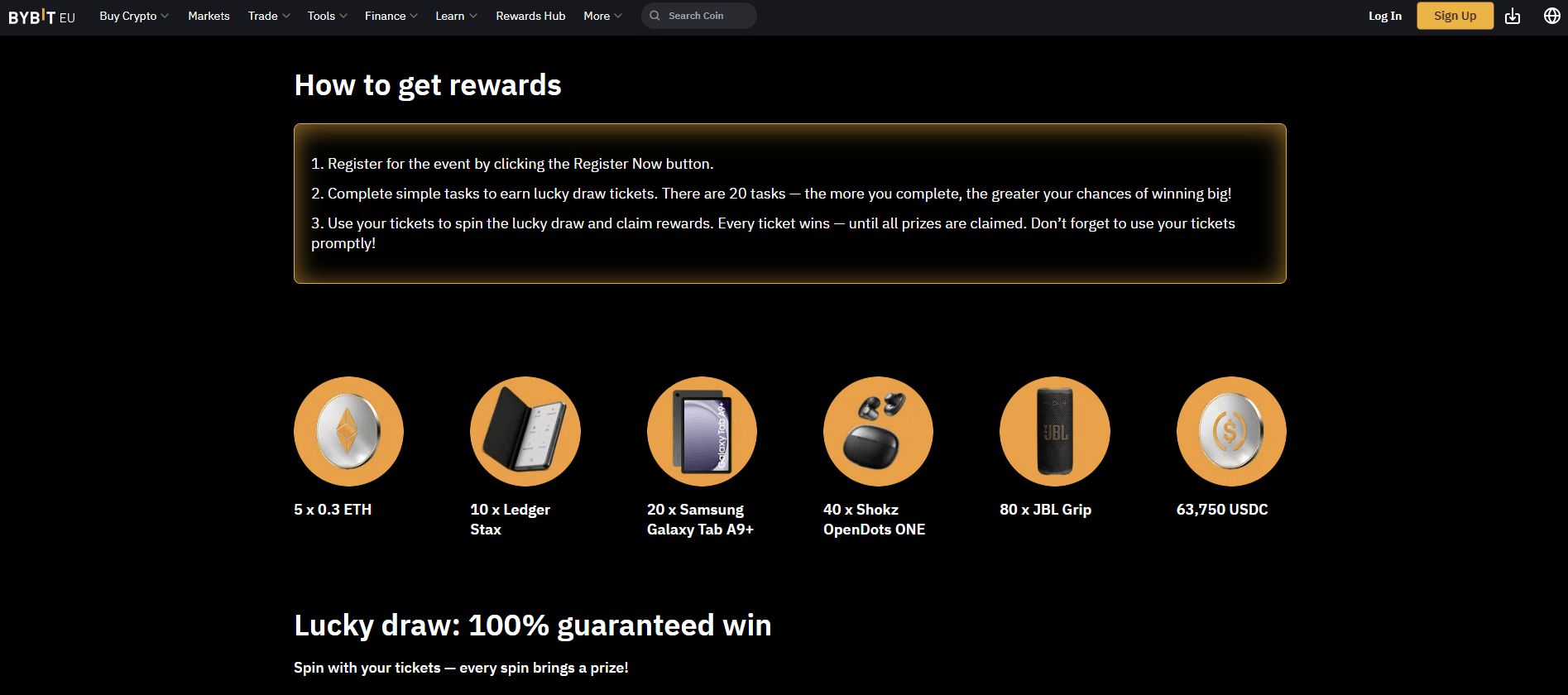 Tirage au sort de l'automne sur Bybit EU