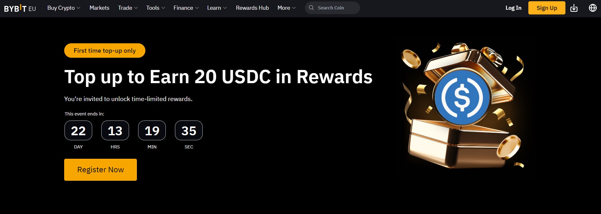 20 USDC offerts pour les nouveaux inscrits sur Bybit EU