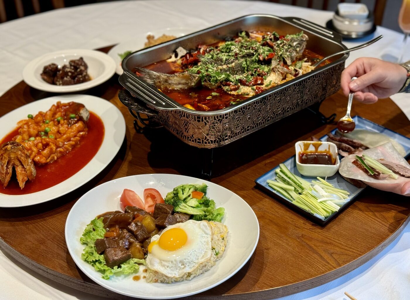 restaurant sichuan plat chinois poisson ravioles