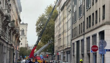 une victime blessée, les pompiers sur place