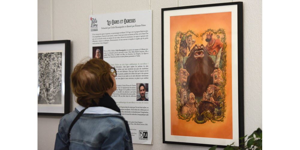 L'exposition de Benjamin Lacombe, « L'Encyclopédie du merveilleux », est visible dans les locaux de la mairie. Photo Sonia Barcet
