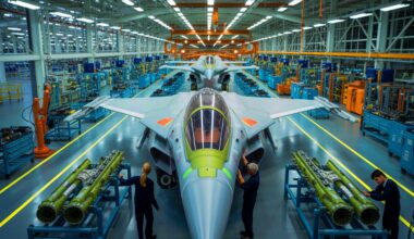 Illustration de la nouvelle usine de Dassault Aviation à Cergy-Pontoise dédiée à la production des Rafale.