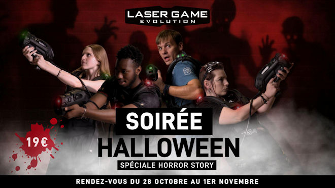 Du 28 octobre au 01 novembre 2025, les Laser Game Evolution de Lille, Villeneuve d'Ascq & Dunkerque organisent plusieurs soirées d'Halloween !