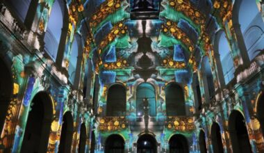 un spectacle son et lumière sur "La Moldau" de Smetana au Palais de la Bourse à Marseille