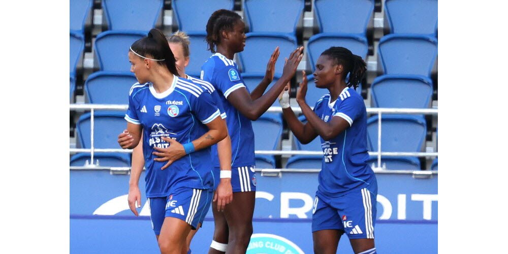 Le Racing aura bien besoin du sens de la finition d'Inès Konan (à droite), meilleure buteuse de D1, pour tenter de faire vaciller le PSG. Photo Jean-Marc Loos