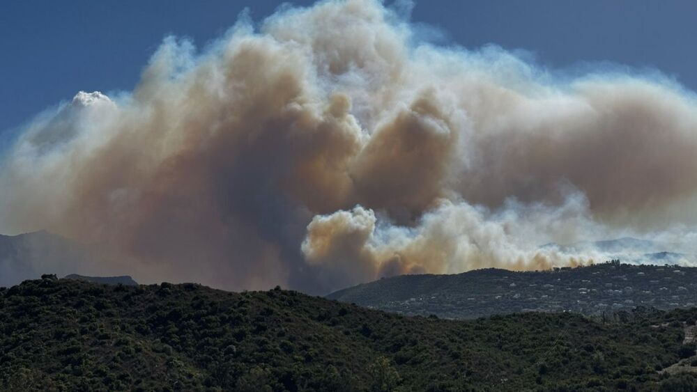 incendie en cours sur la commune de Saint-Florent,un camping menacé, au moins 15 hectares parcourus