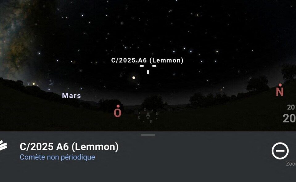 C/2025 A6 (Lemmon), le 20 octobre 2025 à 20 h.