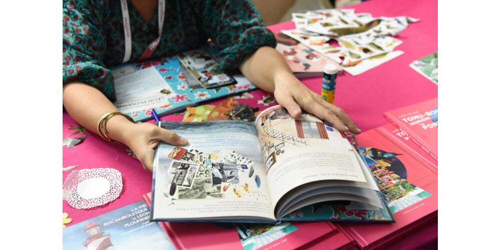 Les livres illustrés de Judith Chomel, autrice et illustratrice de Saint-Etienne, place Chavanelle. Photo Sonia Barcet
