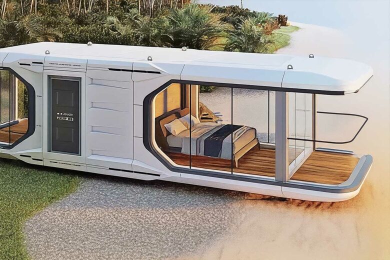 Une mini maison sur la plage.