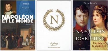 «Napoléon et le monde, 1769-1925», de Thierry Lentz, éd. Belin, 550 pages, 42euros. «Le testament de Napoléon», éd. des Saints-Pères, 134 pages, 160 euros. «Napoléon & Joséphine. L’intime et le grandiose», de Pierre Branda, éd. Perrin, 368 pages, 23,90 euros.