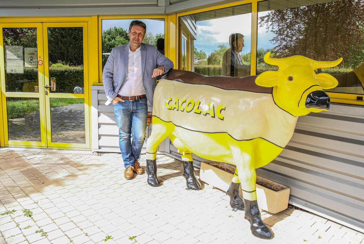 Christian Maleviel, président de Cacolac depuis 2015. Ici, le 12 mai 2021, dans l’usine de la marque située à Léognan.