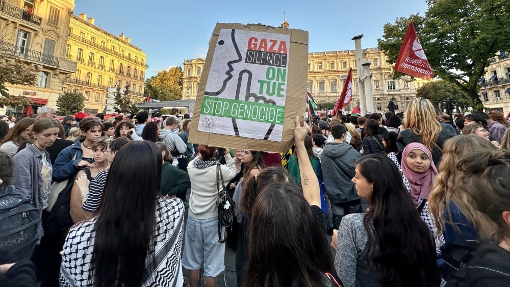 À Marseille, un millier de personnes devant la préfecture en soutien à la Flottille pour Gaza