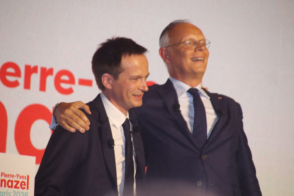 Pierre-Yves Bournazel et Edouard Philippe au meeting du Trianon.