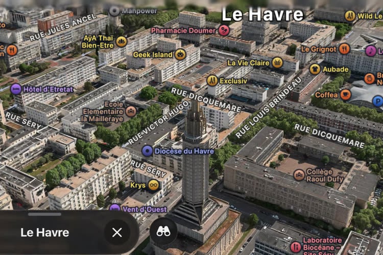Plans : les visites FlyOver ont disparu, Amiens, Dunkerque et Le Havre ont de nouvelles vues 3D