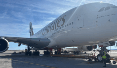 PHOTOS. Une nouveauté dévoilée dans l'A380 d'Emirates qui atterrit à l'aéroport de Nice