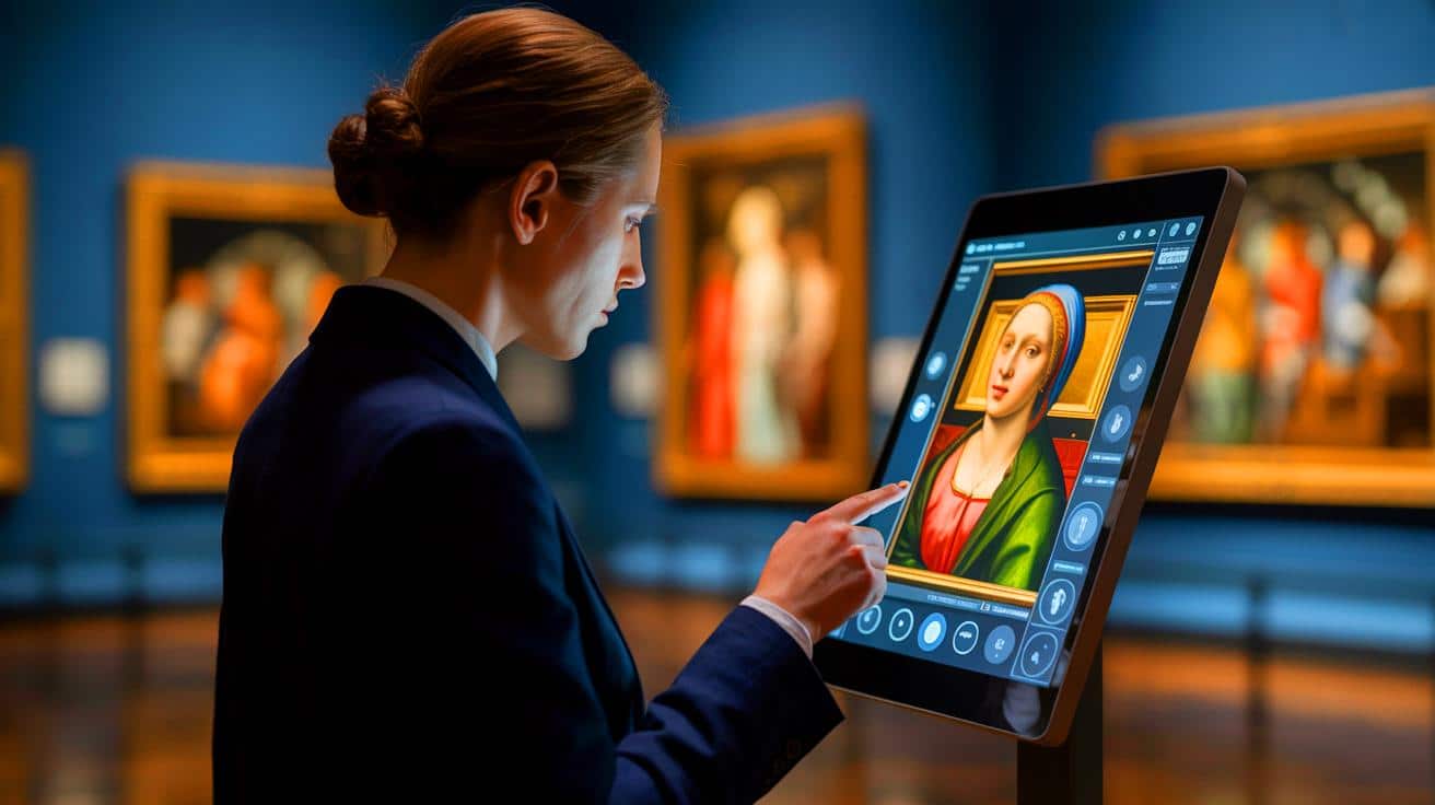 Illustration de l'analyse par intelligence artificielle d'une peinture de Raphael remettant en question l'authenticité du visage de Saint Joseph.