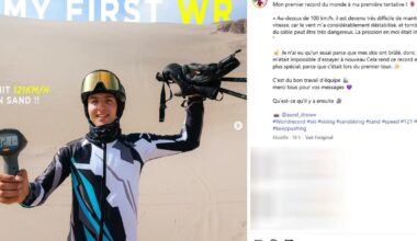 Ski. À 121 km/h sur une dune de sable au Pérou, il bat un record du monde : « Je n’ai eu qu’un essai parce que mes skis ont brûlé »