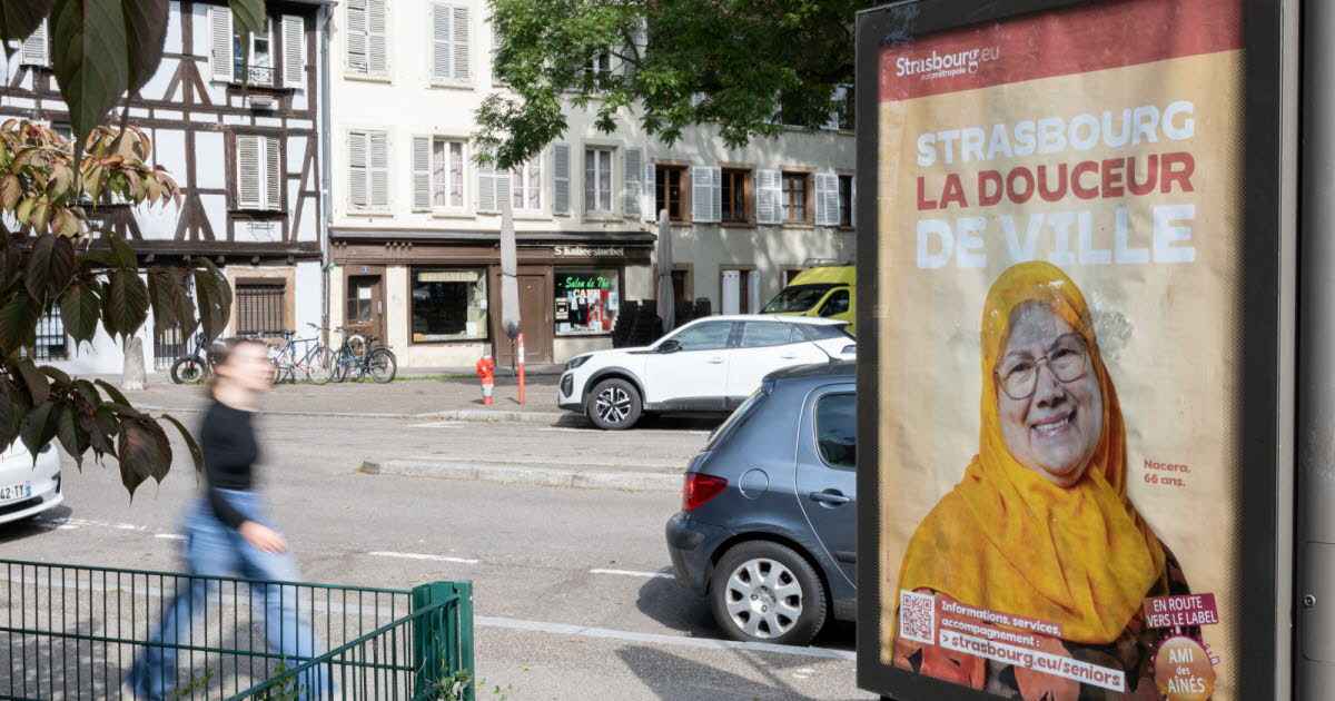 campagne seniors inflammable, traité végétalien, femmes dans la rue