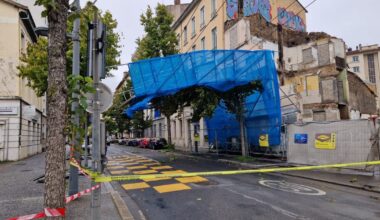 un échafaudage s’effondre, la rue de Bourgogne coupée