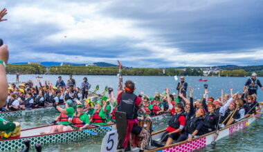 des équipes venues des USA, du Canada et de toute l'Europe pour le Dragon boat festival