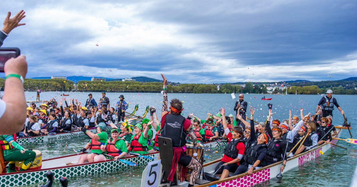 des équipes venues des USA, du Canada et de toute l'Europe pour le Dragon boat festival