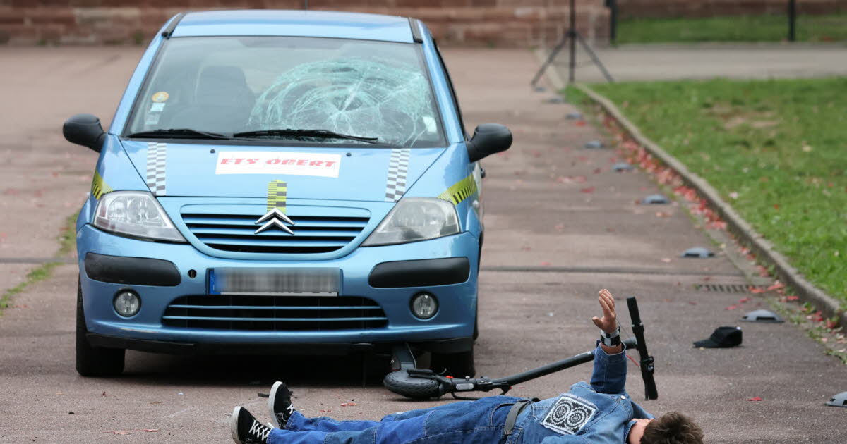 Strasbourg. Un crash-test pour sensibiliser les élèves aux dangers de la trottinette