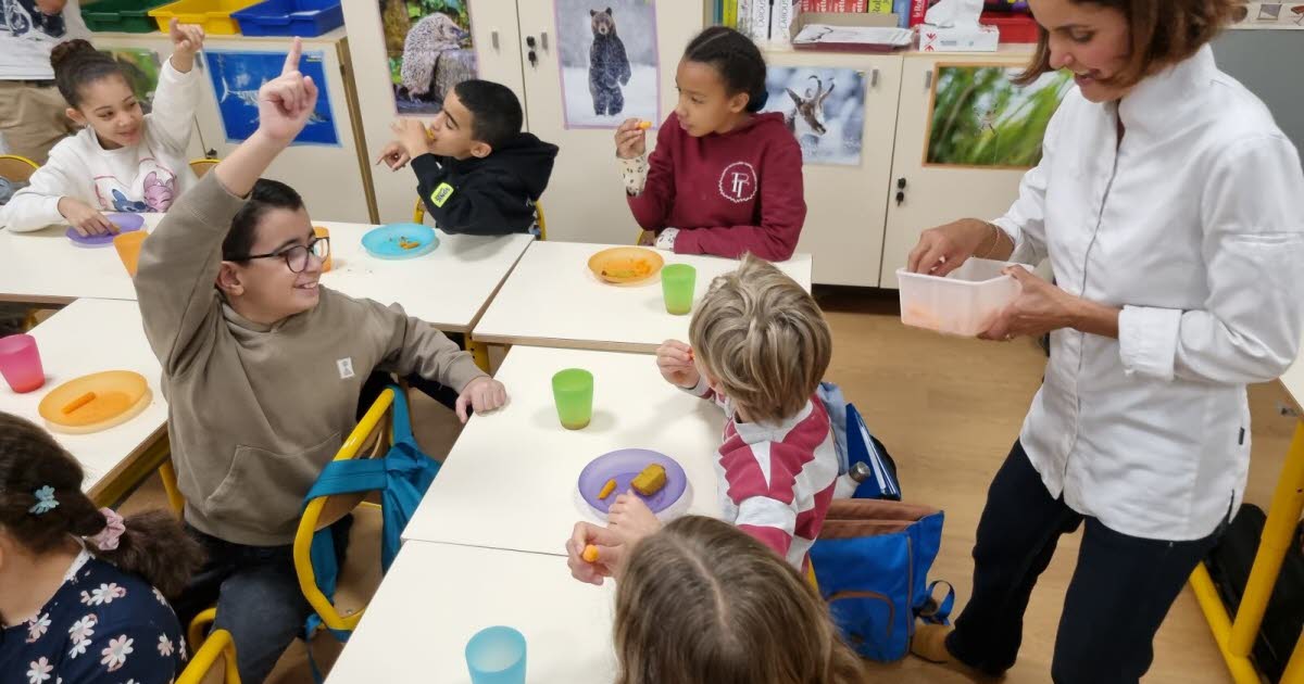 mission éveil des papilles pour Tabata Mey dans une école de Lyon