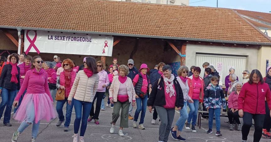 Sexey-aux-Forges. Madison géant pour Octobre rose