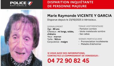 Métropole de Lyon. La police lance un appel à témoins après la disparition d’une vieille dame de 89 ans