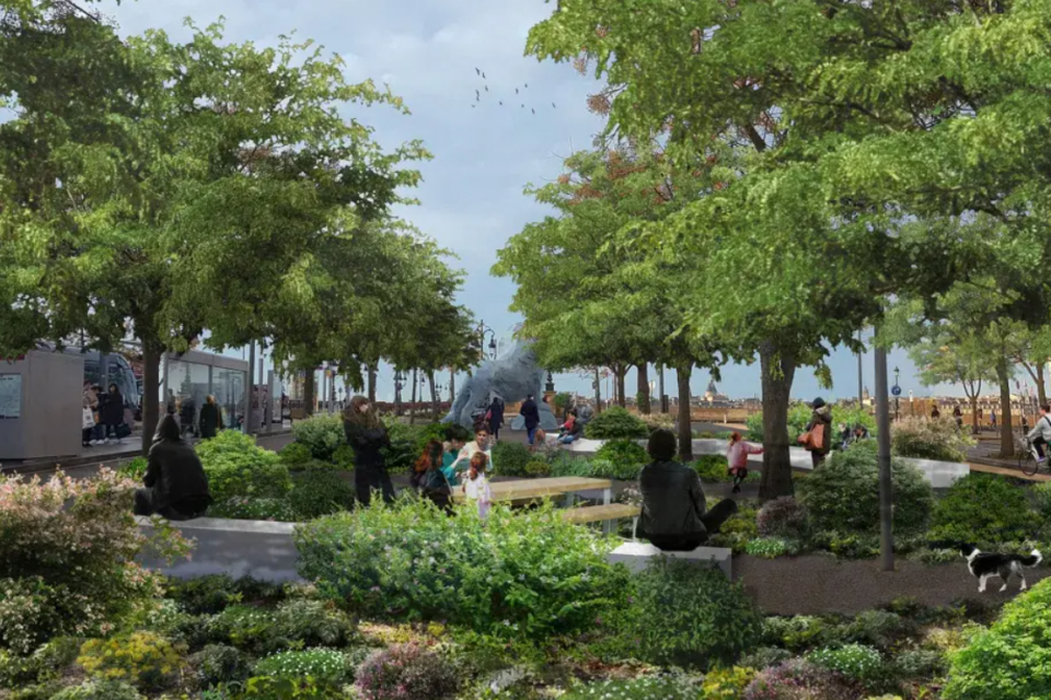 Le projet de la place Stalingrad à Bordeaux végétalisée.