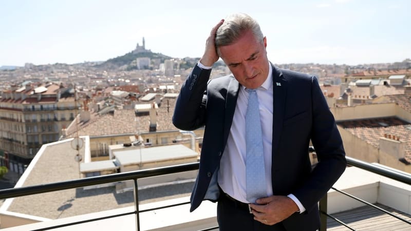 Stéphane Ravier, le 2 octobre 2025, sur le plateau de Marseille politiques à Marseille.