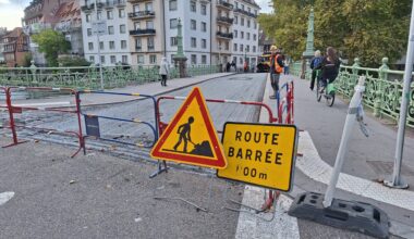 voici pourquoi le pont Saint-Guillaume est actuellement fermé à la circulation automobile