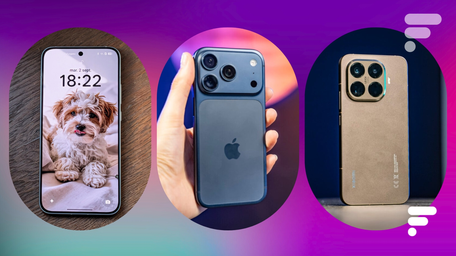 Le top 3 des smartphones favoris de Frandroid en octobre 2025